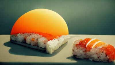 寿司を食べる太陽
