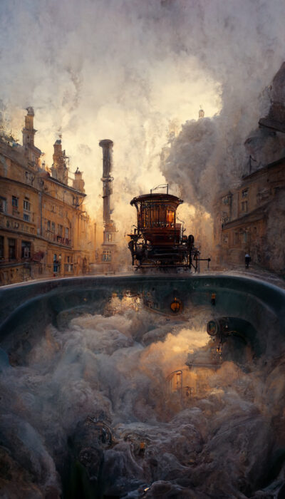 蒸気機関の風呂