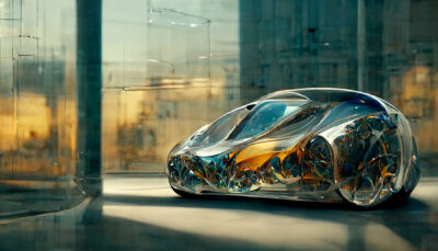 ガラス製の未来の車