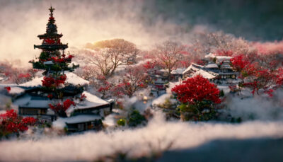 日本の朝のクリスマス