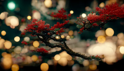 日本の夜のクリスマス