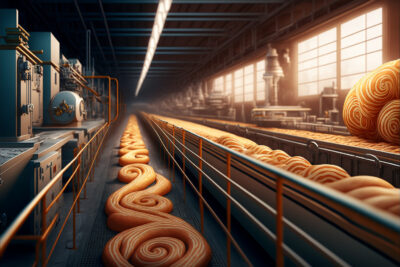 パンを生産し続ける工場