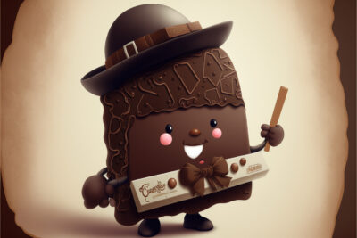 かわいいチョコレートのキャラクター