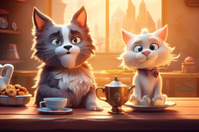 猫と犬のお茶会